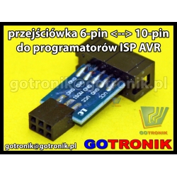 Adapter przejściówka 6pin  10pin do programatorów ISP AVR