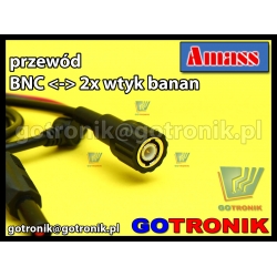 Przewód BNC - 2 x wtyk banan izolowany