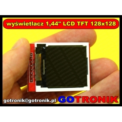 Wyświetlacz LCD TFT 1,44cala 128x128 sterownik ST7735S