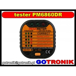 PM6860DR tester PeakMeter 220-250V AC