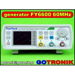 Generator funkcyjny FY6600 60MHz dwukanałowy