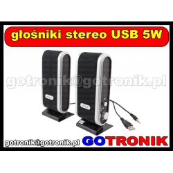 Głośniki stereo 5W / aktywne / zasilanie USB