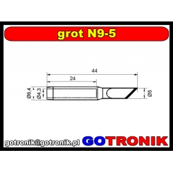 Grot N9-5 - ostry ścięty