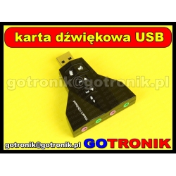 Karta dźwiękowa USB / AUDIO 3D / Vitrual 7.1CH / FullDuplex