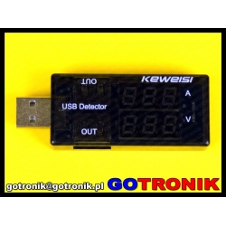 Miernik napięcia i prądu USB Keweisi KWS-10VA