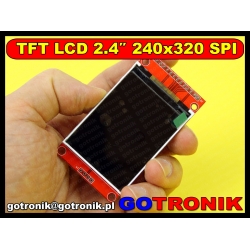 Wyświetlacz LCD TFT przekątna 2.4" 240x320 SPI ILI9341