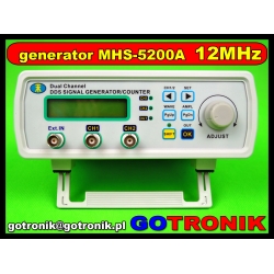 Generator funkcyjny dwukanałowy MHS-5200A 12MHz