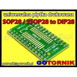 Uniwersalna płytka drukowana SOP28 / SSOP28 to DIP28