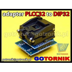 Adapter PLCC32 to DIP32 z podstawką testową ZIF Yamaichi