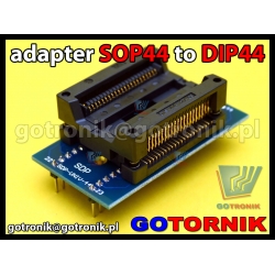 Adapter SOP44 to DIP44 z podstawką ZIF