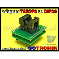 Adapter TSOP8 raster 0.65mm z podstawką testową Enplas