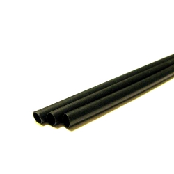 Rurka termokurczliwa 3,0 / 1,50mm - czarna 1 mb