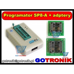 Programator SP8-A do pamięci szeregowych | zestaw z adapterami |