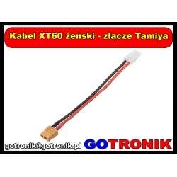 Kabel XT60 żeński - złącze Tamiya