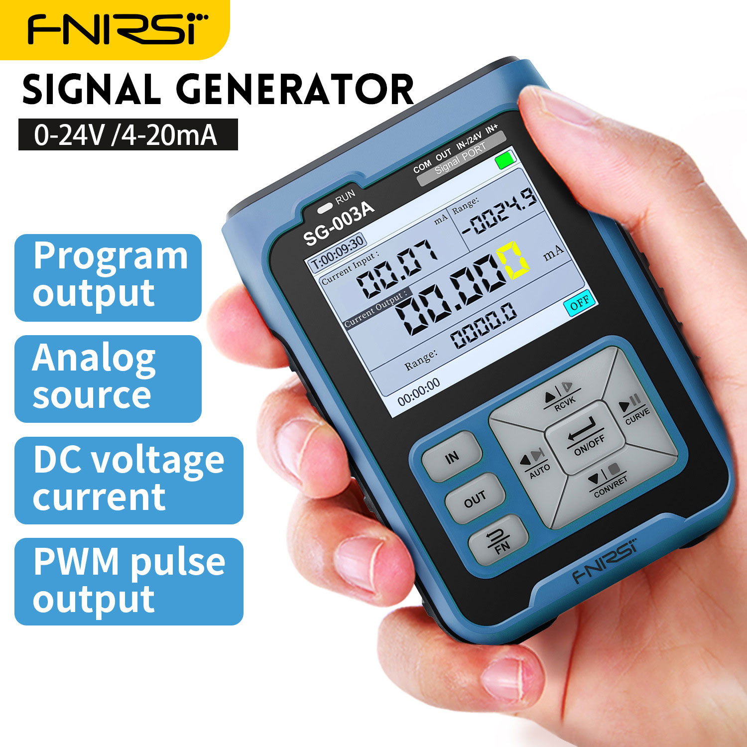 Fnirsi SG-003A SG003 wersja 2022 kalibrator napięcia i prądu, generator pętli prądowej, zadajnik sygnałów, kalibrator procesowy, generator PWM