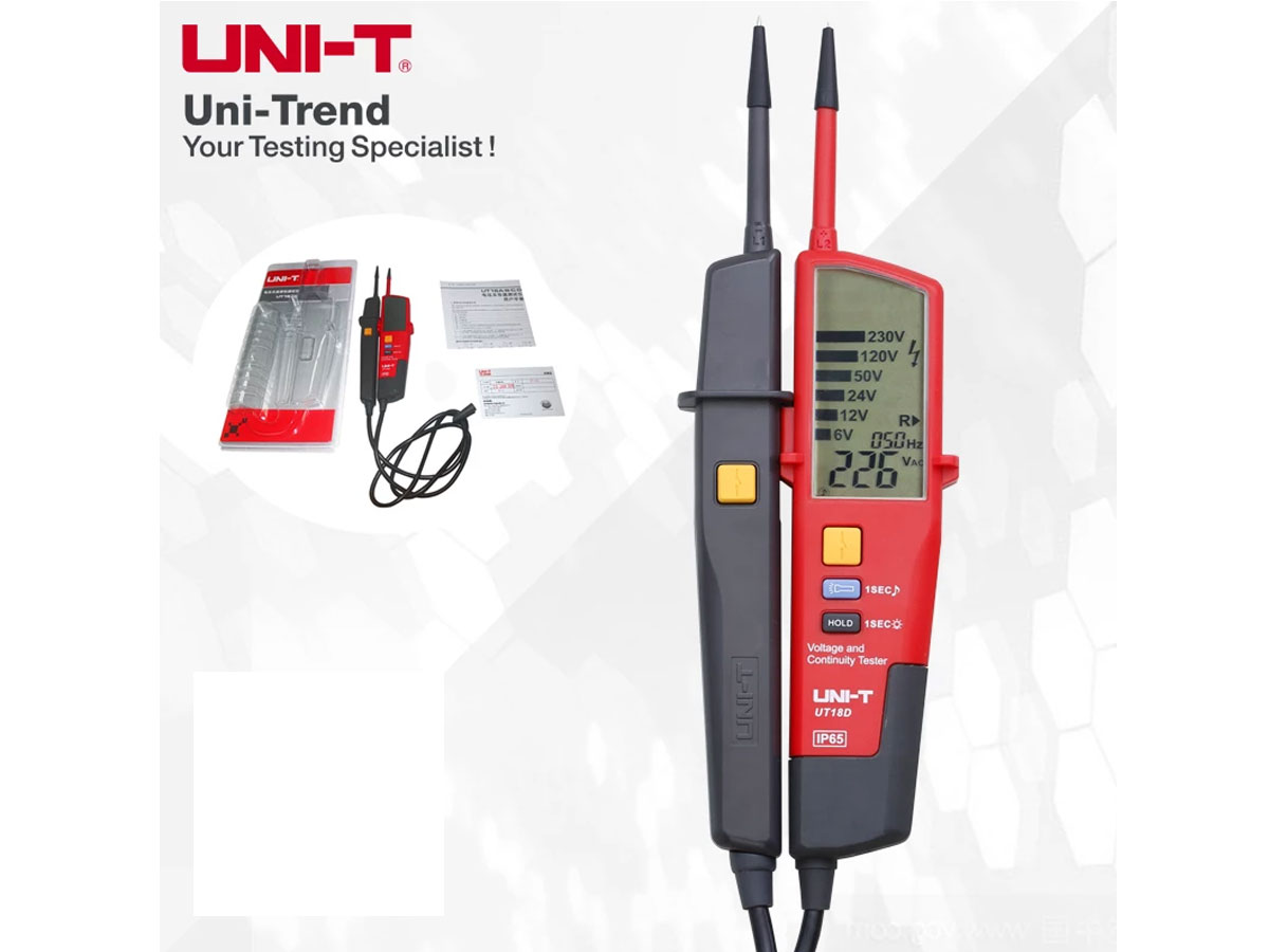 UT18D wskaźnik napięcia 12-690V AC/DC detektor próbnik miernik multimetr