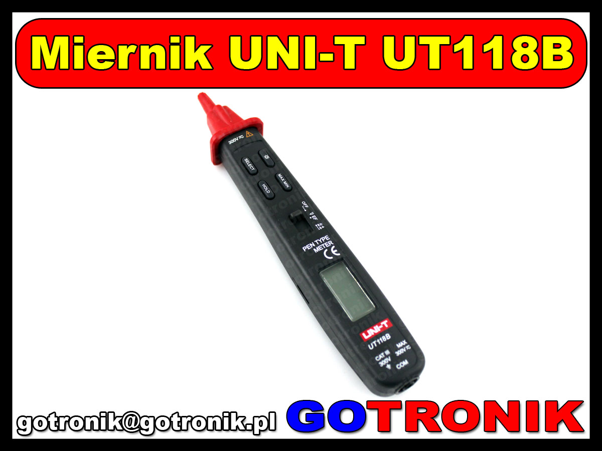 UT118B wskaźnik napięcia 3-300V AC/DC detektor próbnik miernik multimetr
