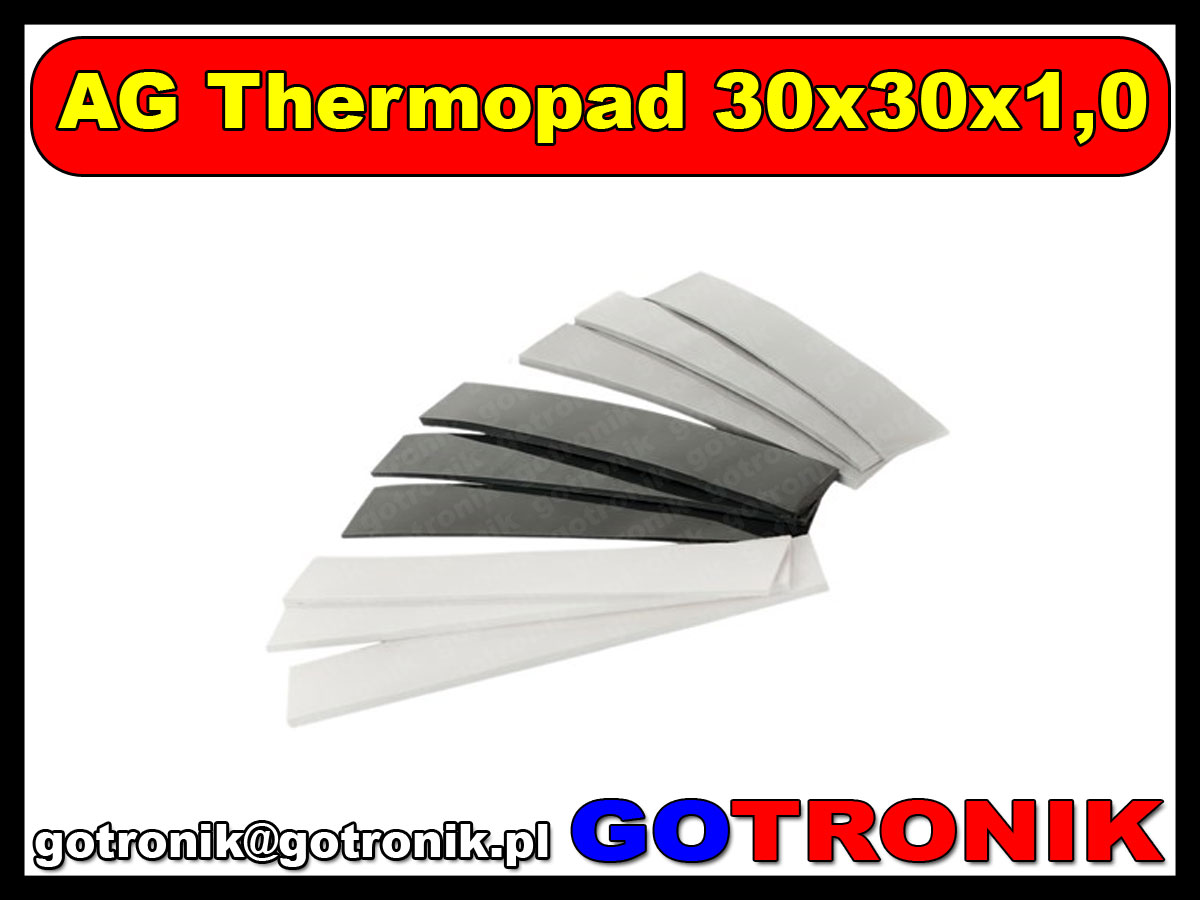 Taśma termoprzewodząca AG Thermopad 30x30x1,0 2,4 W/mK AGT-156