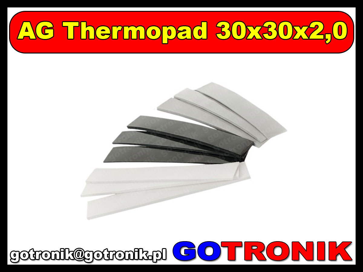 Taśma termoprzewodząca AG Thermopad 30x30x2,0 2,4 W/mK AGT-157
