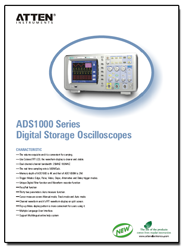 Katalog oscyloskopów z serii ADS1000 produkcji Atten Instrument