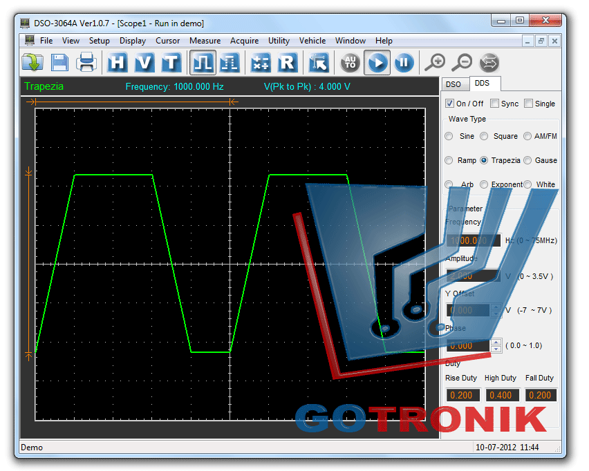 Oscyloskop cyfrowy USB DSO3064 produkcji Hantek + generator funkcyjny DDS