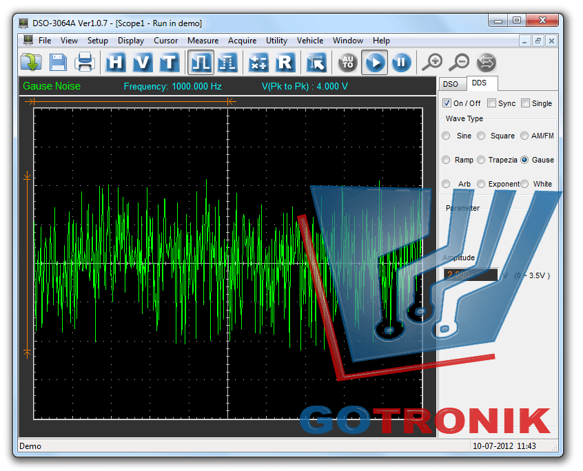 Oscyloskop cyfrowy USB DSO3064 produkcji Hantek + generator funkcyjny DDS