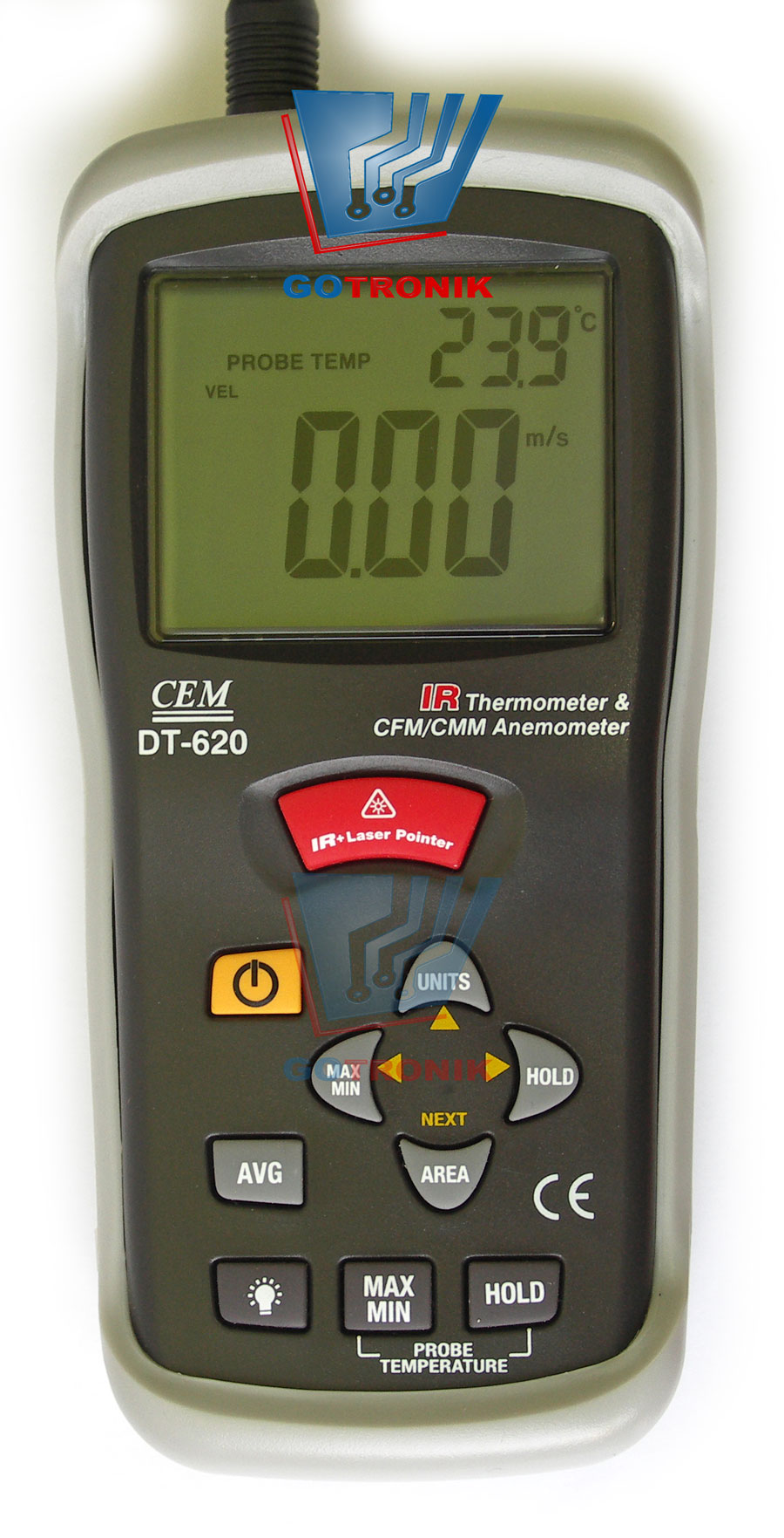 DT-620 termoanemometr z pirometrem
