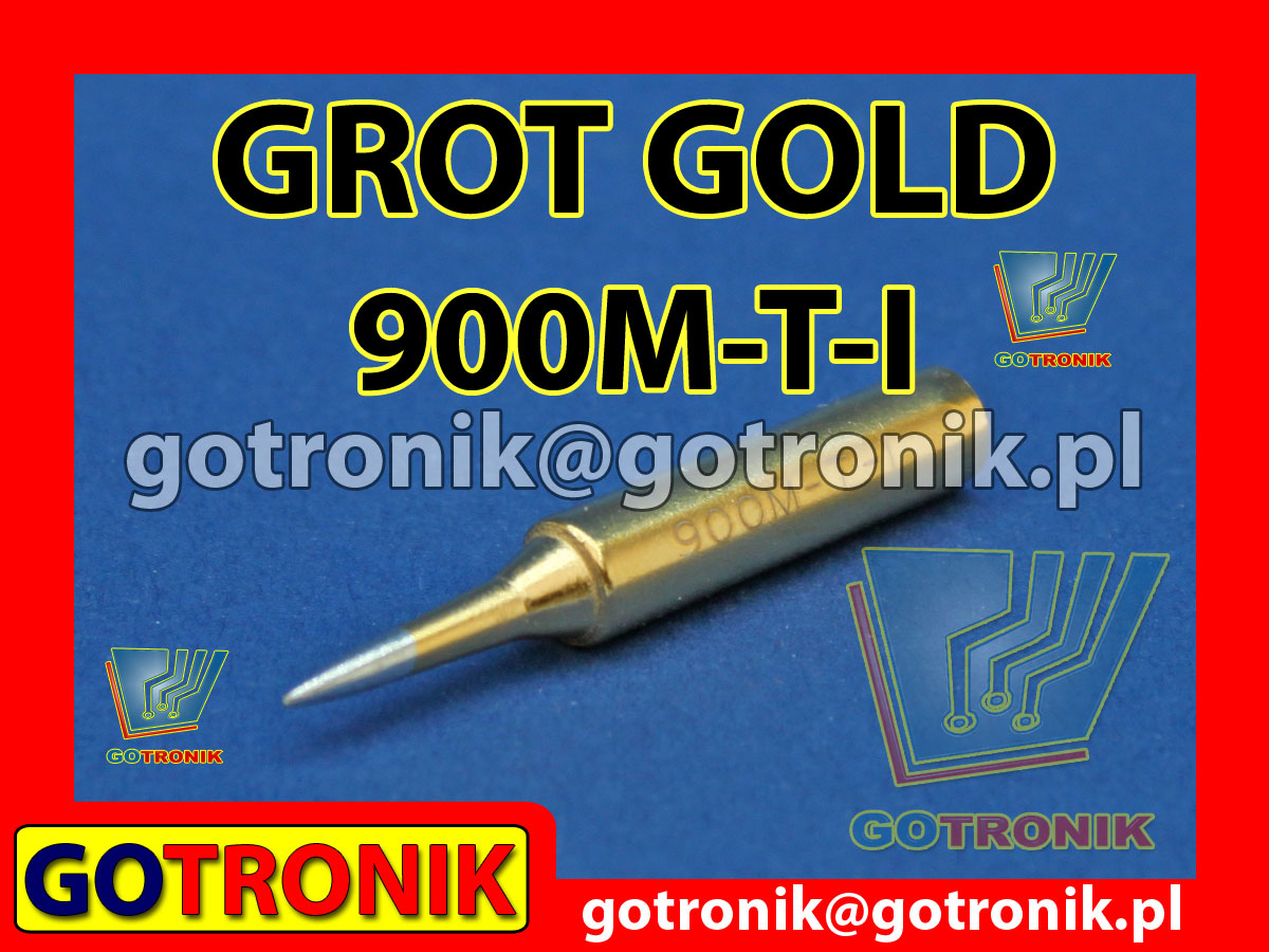 Grot 900M-T-I GOLD stożek 0,5mm pozłacany Zhaoxin 936a 936d 852D 898d 868 d Aoyue PT WEP Yihua