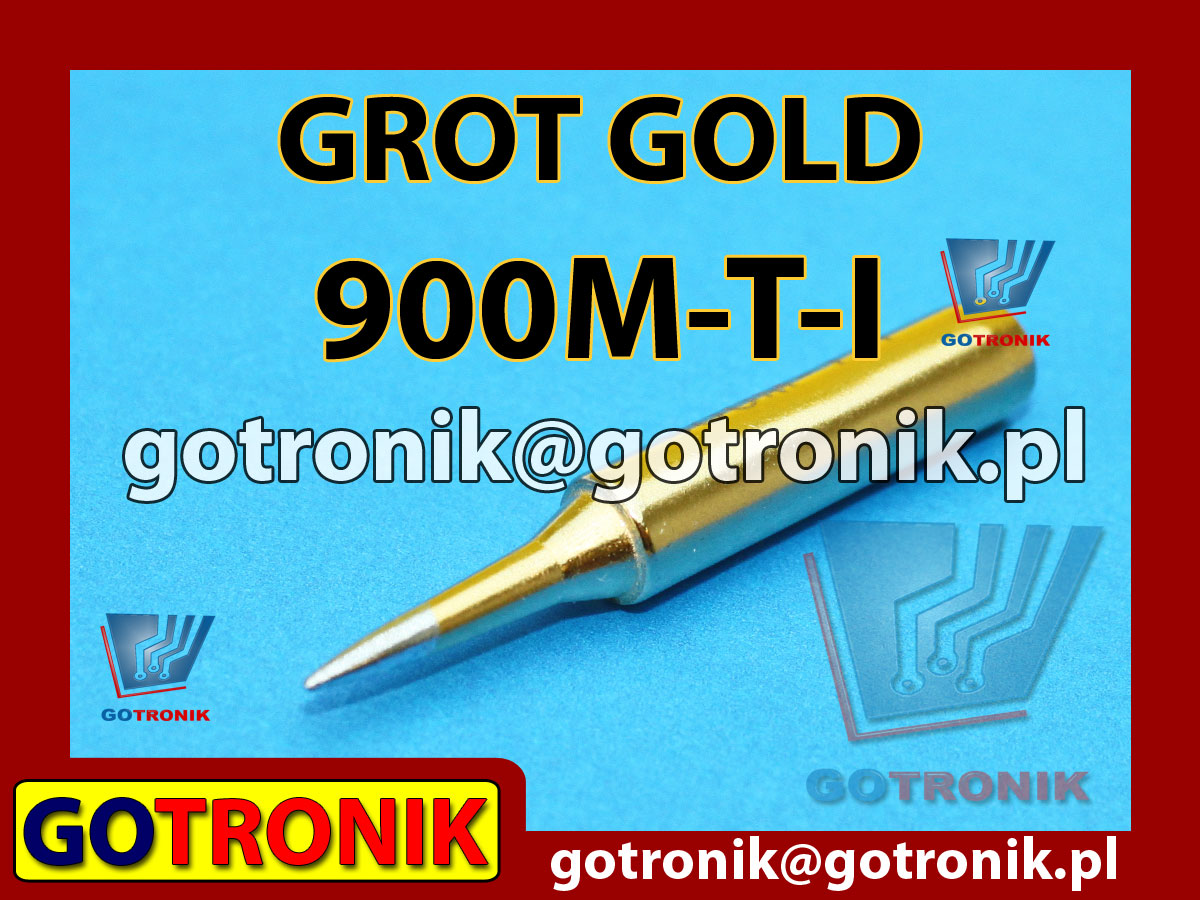 Grot 900M-T-I GOLD stożek 0,5mm pozłacany Zhaoxin 936a 936d 852D 898d 868 d Aoyue PT WEP Yihua