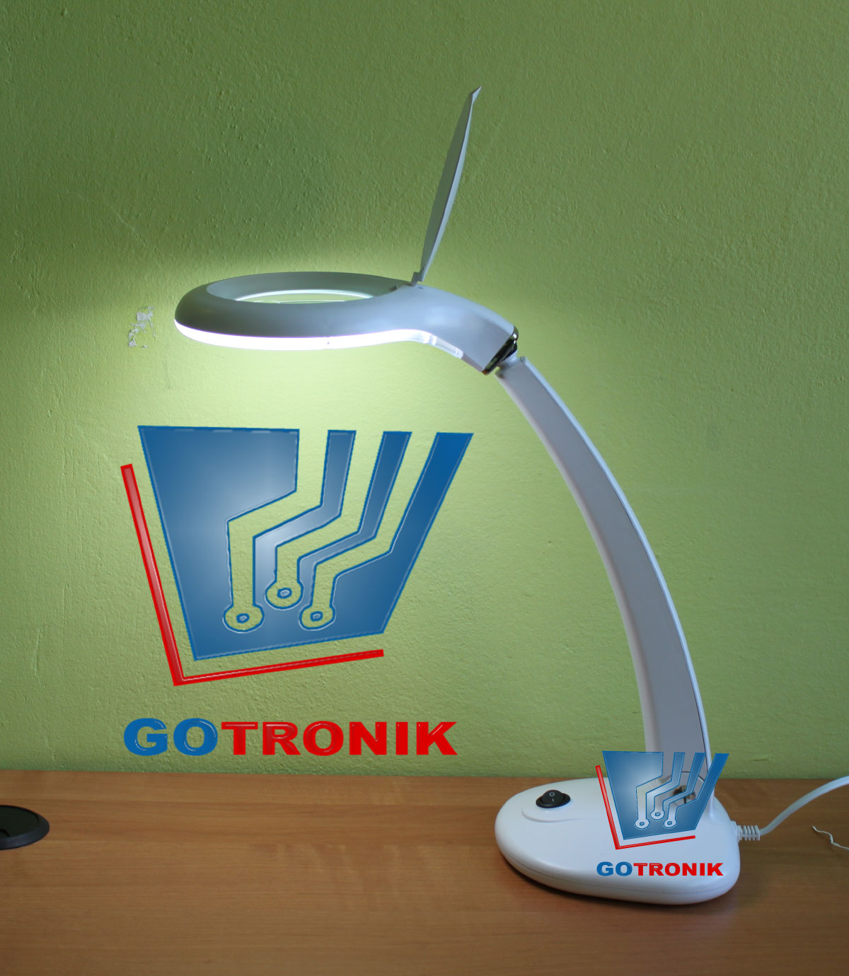 Lampa z lupą 3D + 12D biurkowa