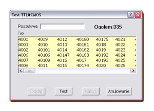 Tester układów logicznych CMOS/TTL