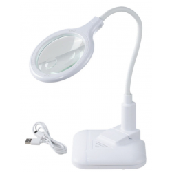 Lampa z lupą x40 LED 2W biała ZD-127B