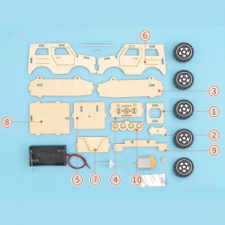 Samochód terenowy jeep zabawka edukacyjna DIY KIT