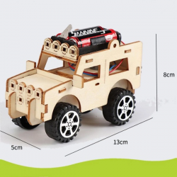 Samochód terenowy jeep zabawka edukacyjna DIY KIT