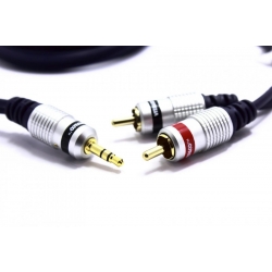 Kabel do przesyłania audio i wideo 3m wtyk 2x RCA CINCH 1x minijack