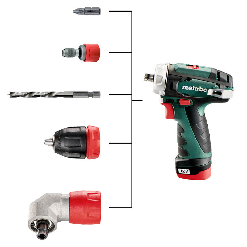 Wiertarko-wkrętarka akumulatorowa Metabo PowerMaxx Quick 12V 2 x 2,0Ah 4007430244260 600156500