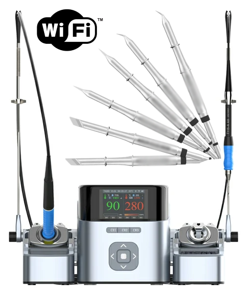 Stacja lutownicza Smart T420D WIFI dwukanałowa + 2 kolby T210 T115
