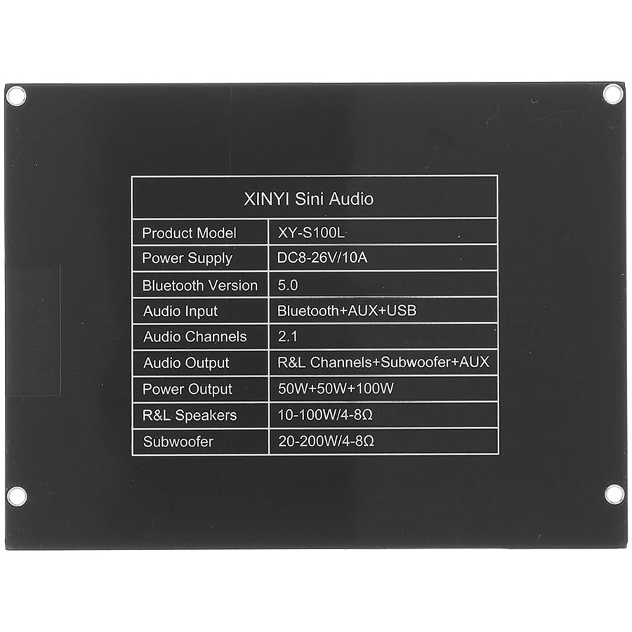 XY-S100L wzmacniacz audio 2 x 50W +100W subwoofer RBS-071 RBS071