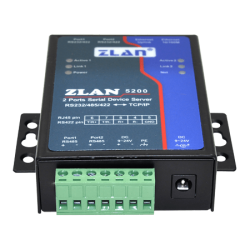 Konwerter RS232 RS485 RS422 na Ethernet TCP IP 2 portowy