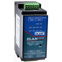 Konwerter RS485 do Ethernet MQTT Modbus na szynę DIN 4 portowy