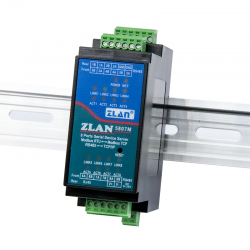 Konwerter RS485 na Ethernet MQTT Modbus na szynę DIN 8 portowy
