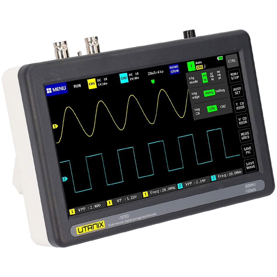 UTRNIX ADS-1013D przenośny oscyloskop cyfrowy 2x100MHz tablet