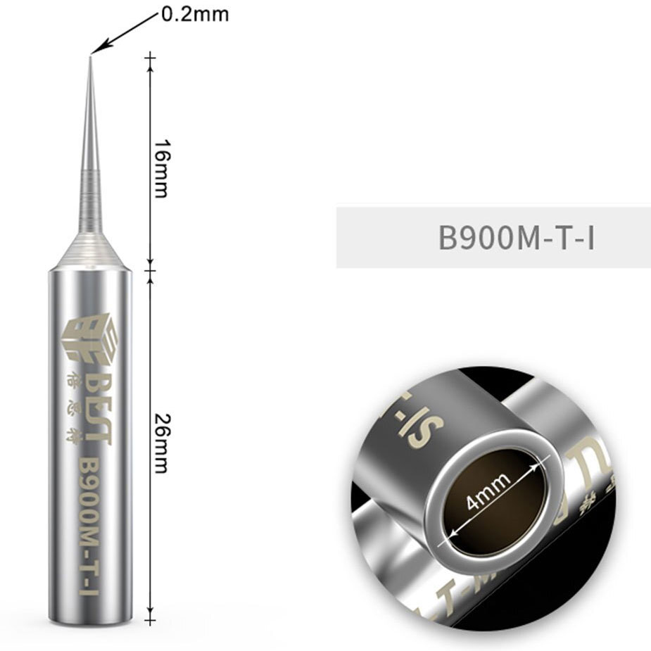 wielowarstwowy grot 900M-T-I BEST, grot ostrze, grot do precyzyjnego lutowania, grot do punktowego lutowania