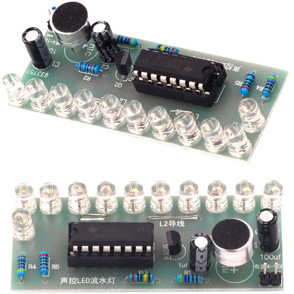 Wskaźnik LED z mikrofonem zestaw do samodzielnego montażu KIT/DIY BTE-1003 BTE1003