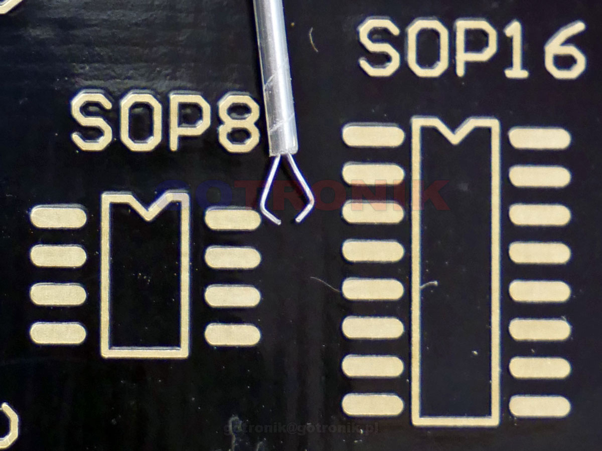 precyzyjne chwytaki pomiarowe mini mikro do programowania i odczytu układów scalonych smd bez wylutu SOP/SOIC/TSSOP/TSOP/SSOP/MSOP/PLCC QFP SMD i DIP
