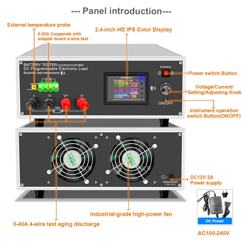 DLB-450W elektroniczne obciążenie 200V 35A Bluetooth