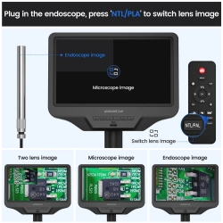 AD409 PRO-ES mikroskop cyfrowy Andonstar HDMI USB WIFI i endoskopem
