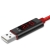 Przewód USB - USB typ C w oplocie nylonowym czerwony z woltomierzem i amperomierzem