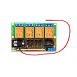 Moduł 4 przekaźników sterowanych pilotem 433MHz