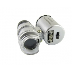 Mini mikroskop, lupa z oświetleniem 60x